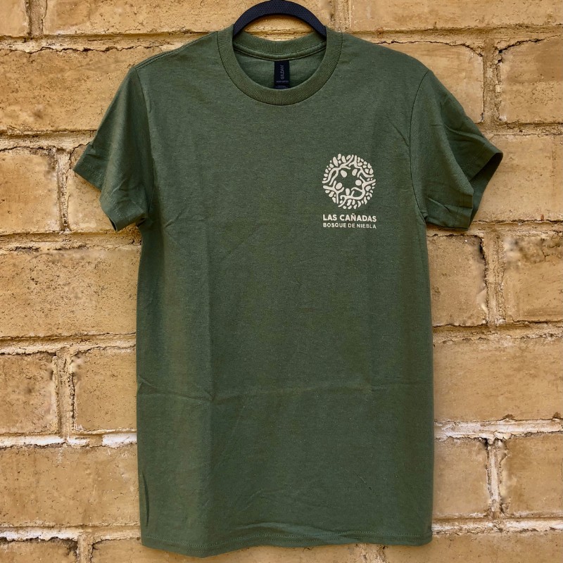 Playera helecho arborescente – verde militar – serigrafía – algodón 100% – Las Cañadas