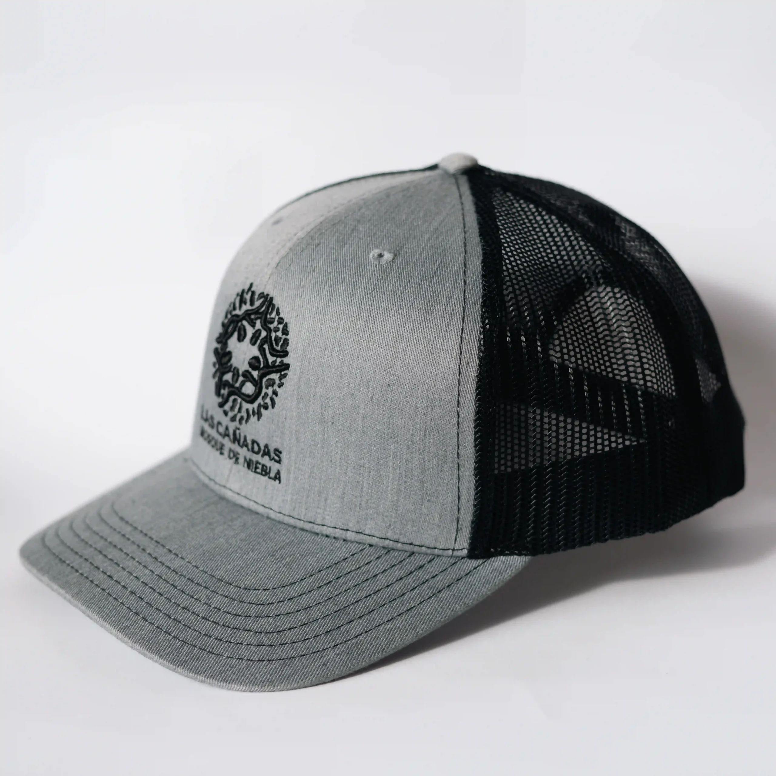 Gorra bordada Las Cañadas gris / negro - malla gabardina - Imagen 3